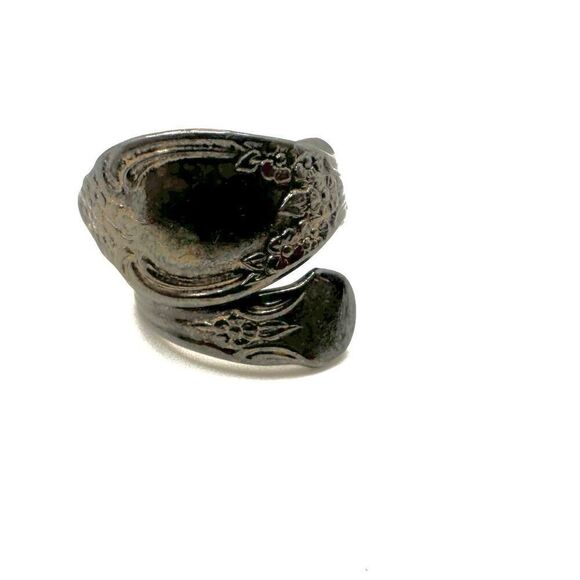 Oneida William Rogers Silver tone  adjustable spoon ring - Picture 5 of 10